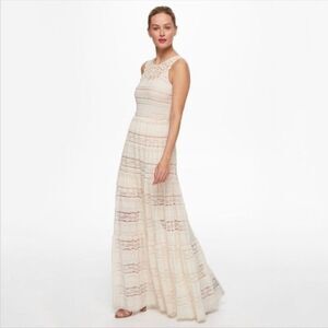 Eliza J Ivory Lace Maxi Dress Size 6